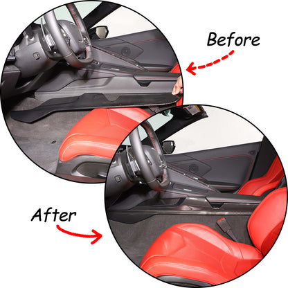 Carbon Fiber ABS Interior Full Decor Cover Trim Kit For Corvette C8 2020-2025 - Styles 36-40 22