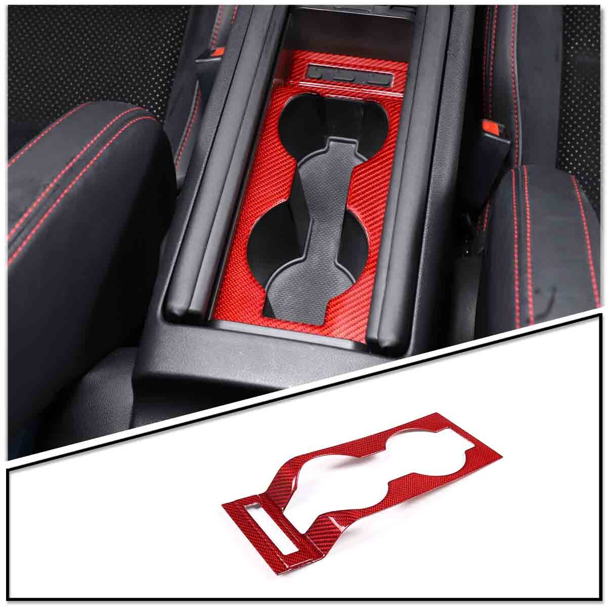 Red Real Carbon Fiber Interior Center Console Trim Set Kit For Subaru BRZ 22+ 94