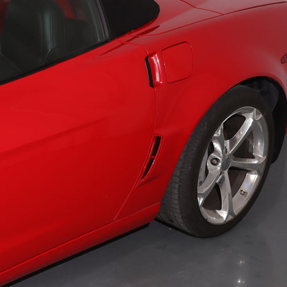Red ABS Carbon Fiber Rear Fender Vent Trim Frame For Corvette C6 2005-2013 15