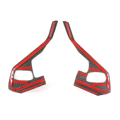 Real Carbon Fiber Steering Wheel Button Trim Cover For Corvette C8 2020-2026 - Variants 1-5 43