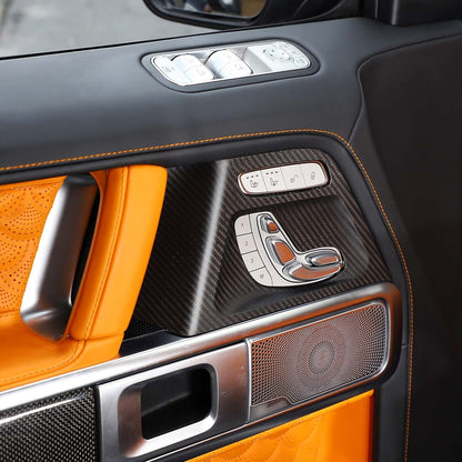 Matte Black Electric Seat Adjustment Panel Trim Cover for Benz G Class 19-20 3