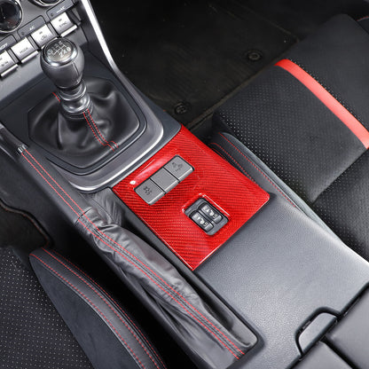 Red Real Carbon Fiber Interior Center Console Trim Set Kit For Subaru BRZ 22+ 196