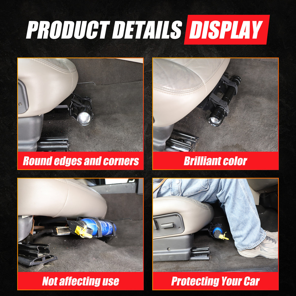 Black Alloy Passenger Seat Fire Extinguisher Bracket For Hummer H2 2003-2009 US 14