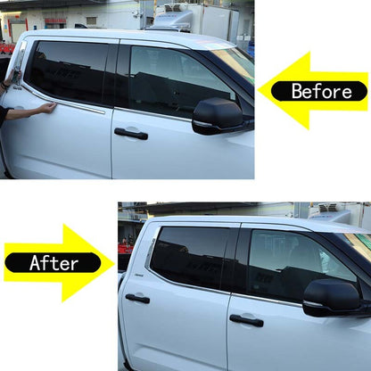 Steel Silver For Toyota Tundra 2022-2026 Window Full Complete Around Cover Trim 3
