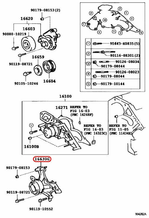 TOYOTA OEM PULLEY ASSY-IDLER for LEXUS 16630-50011 Genuine 3