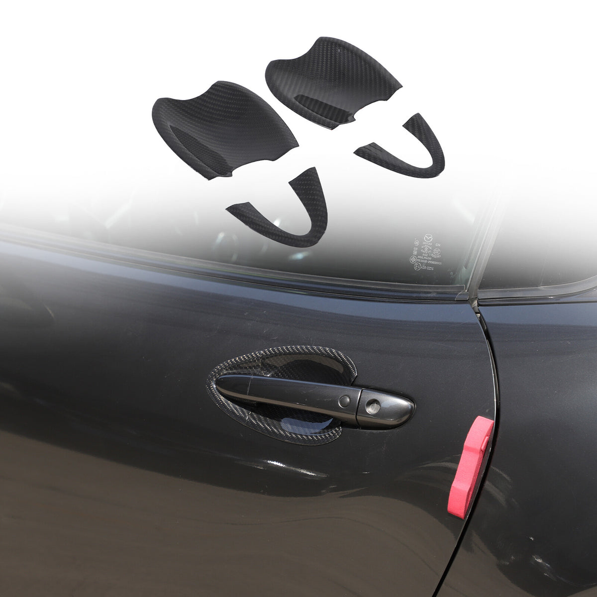 Real Carbon Fiber Exterior Outer Door Bowl Trim For Mazda MX-5 Miata 2016-2025 19