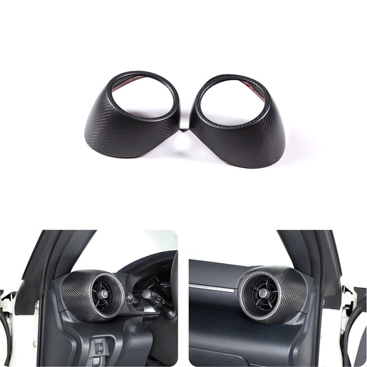 Matte Carbon Fiber Dashboard Side Air Outlet Vent Cover Trim For Subaru BRZ 2022 1