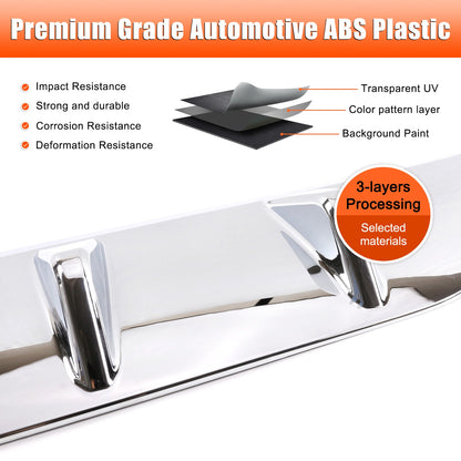 Glossy Silver ABS Rear Bumper Skid Plate For Mercedes-Benz GLC X253 2020-2021 4