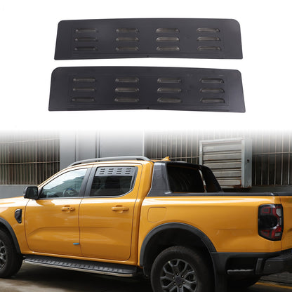 Aluminum Rear Door Window Louver Air Vent Panel Trim For Ford Ranger T9 2023+ 1