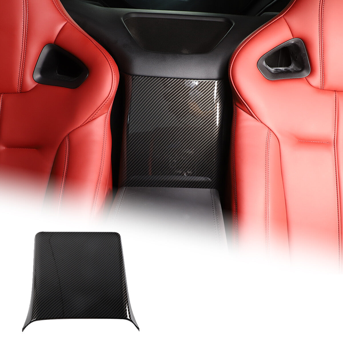 Carbon ABS Center Conosle Back Trim Cover For Jaguar F-TYPE Coupe 2013-24 US 7