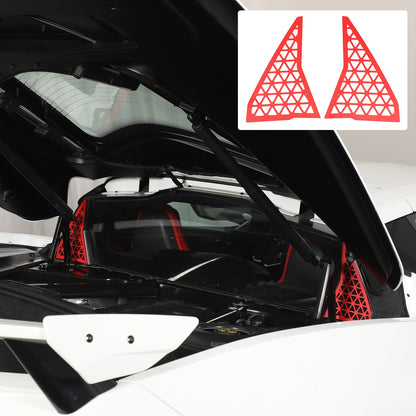 Red Alloy Front Bulkhead Engine Bay Decor Trim For Corvette C8 2020+ 20