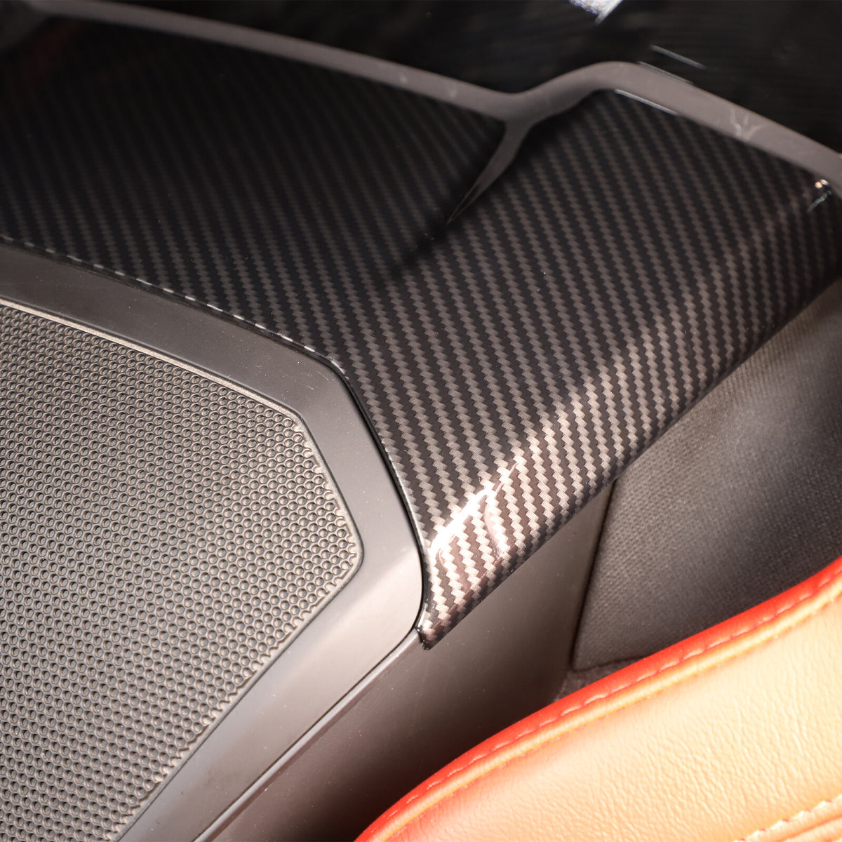 Carbon Fiber ABS Interior Full Decor Cover Trim Kit For Corvette C8 2020-2025 - Styles 41-45 22