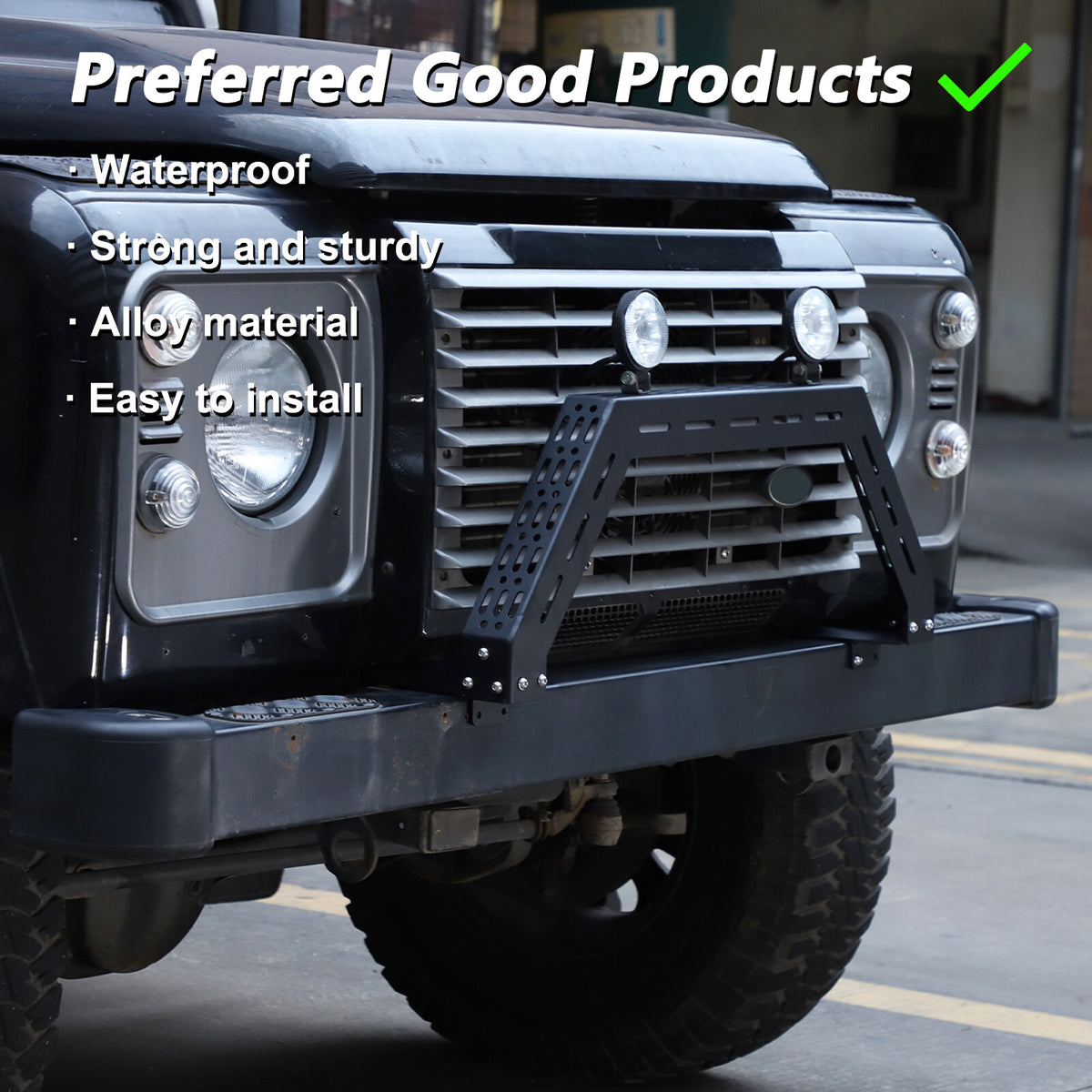 Black Bull Nudge Bar Bumper Guard A Bar For Land Rover Defender L316 2004-19 2