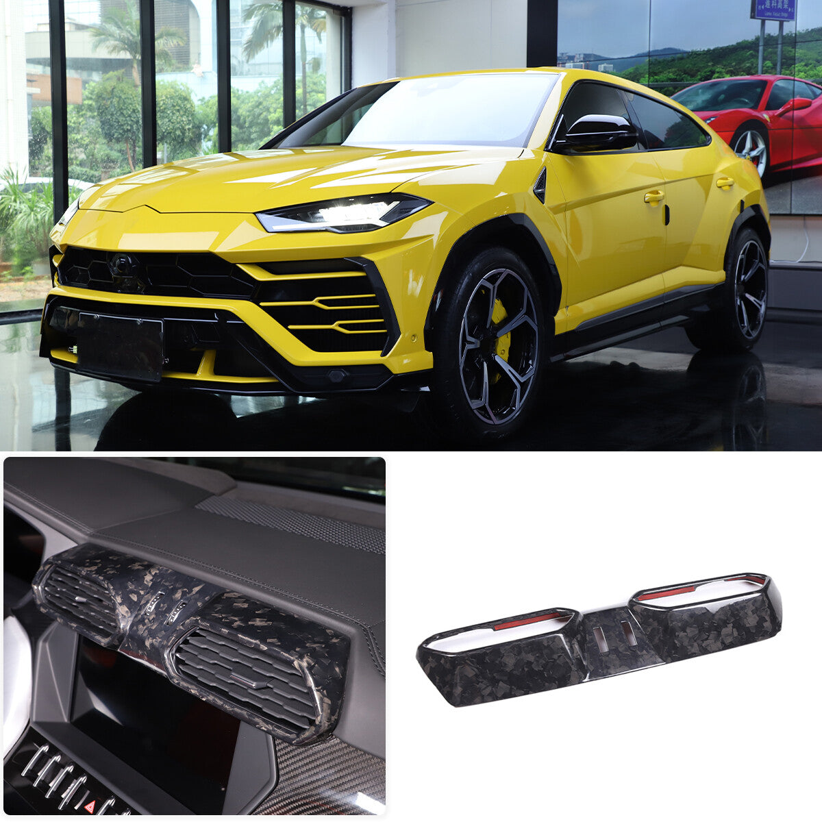 34 Styles Forged Real Carbon fiber Interior Trim Kit For Lamborghini URUS 18-23 - Variants 11-15 19