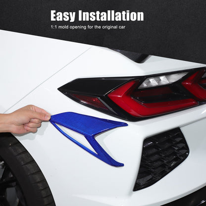 Blue Real Carbon Fiber Full Interior Set Decor Trim Kit for Corvette C8 20-25 - Variants 31-33 23