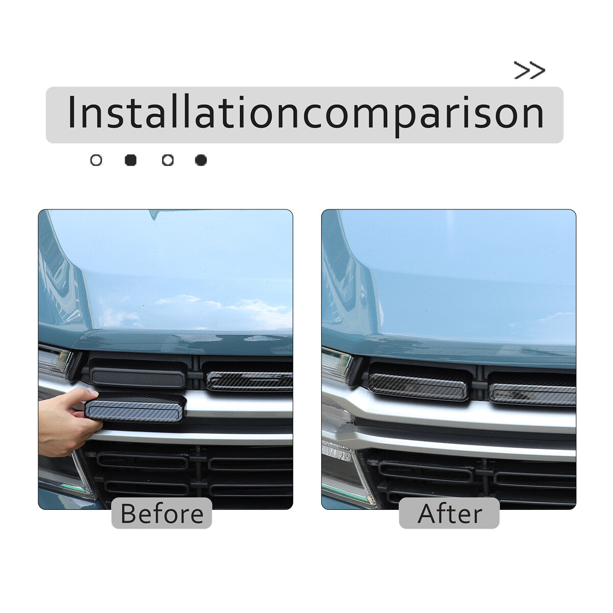 Front Reat Bumper Guards Grill Pads End Caps Cover Trim For Ford Maverick 22-23 10