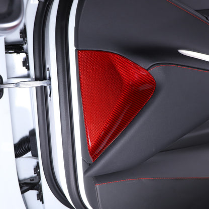 Red Carbon Fiber Dashboard Anti-collision Door Panel Trim Cover For Corvette C8 7