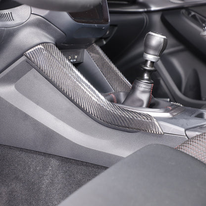 Real Carbon Fiber Side Gear Shift Box Cover Trim For Subaru WRX STI VB 2022-2024 9