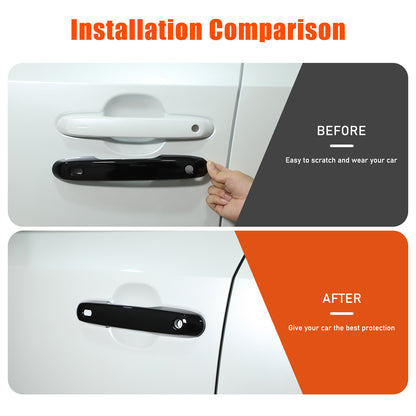 Glossy Black Door Handle & Rearview Mirror Cover For Toyota LC250 2024+ 19