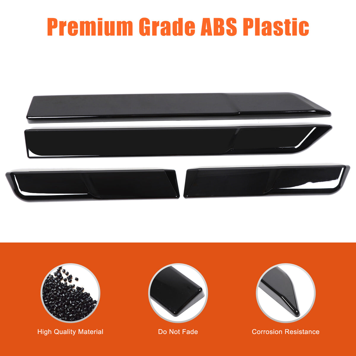 Glossy black Body Side Door Moulding Cover Trim For Toyota Land Cruiser LC250 24 16