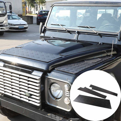 Black Alloy Front Hood Protection Plate Trim For LR Defender L316 2004-2018 1