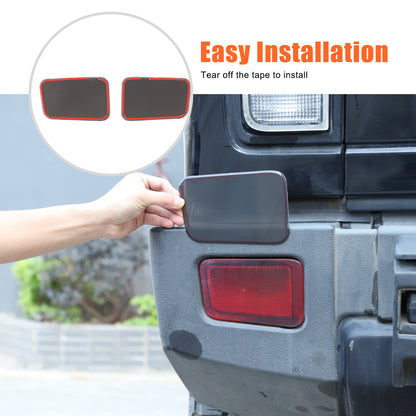 Smoked Black Rear Tail Light Lamp Decor Cover Trim For Hummer H2 2003-2009 6