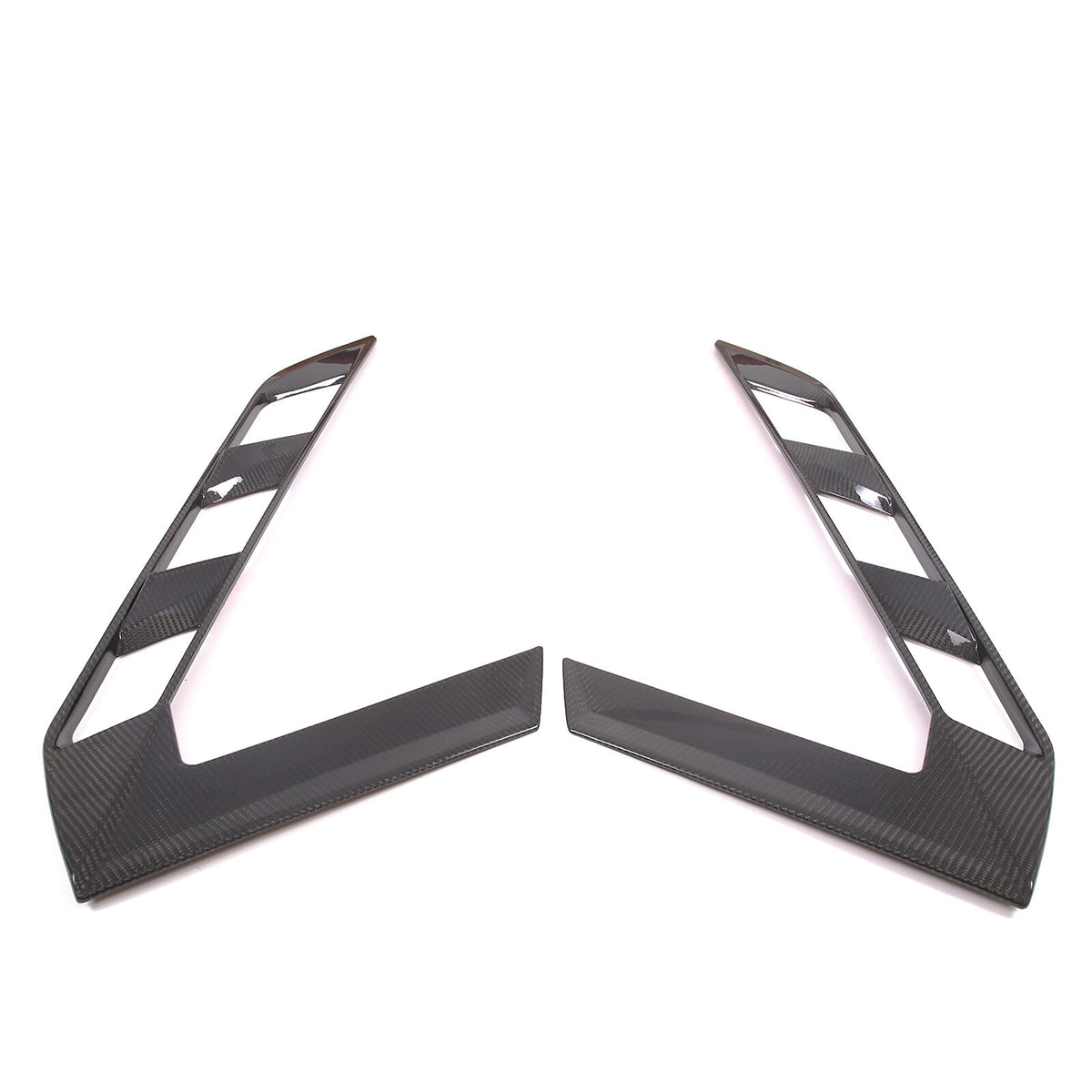 Real Carbon Fiber Rear Window Lower Trim Cover Set For 2020-26 C8 Corvette Coupe 9