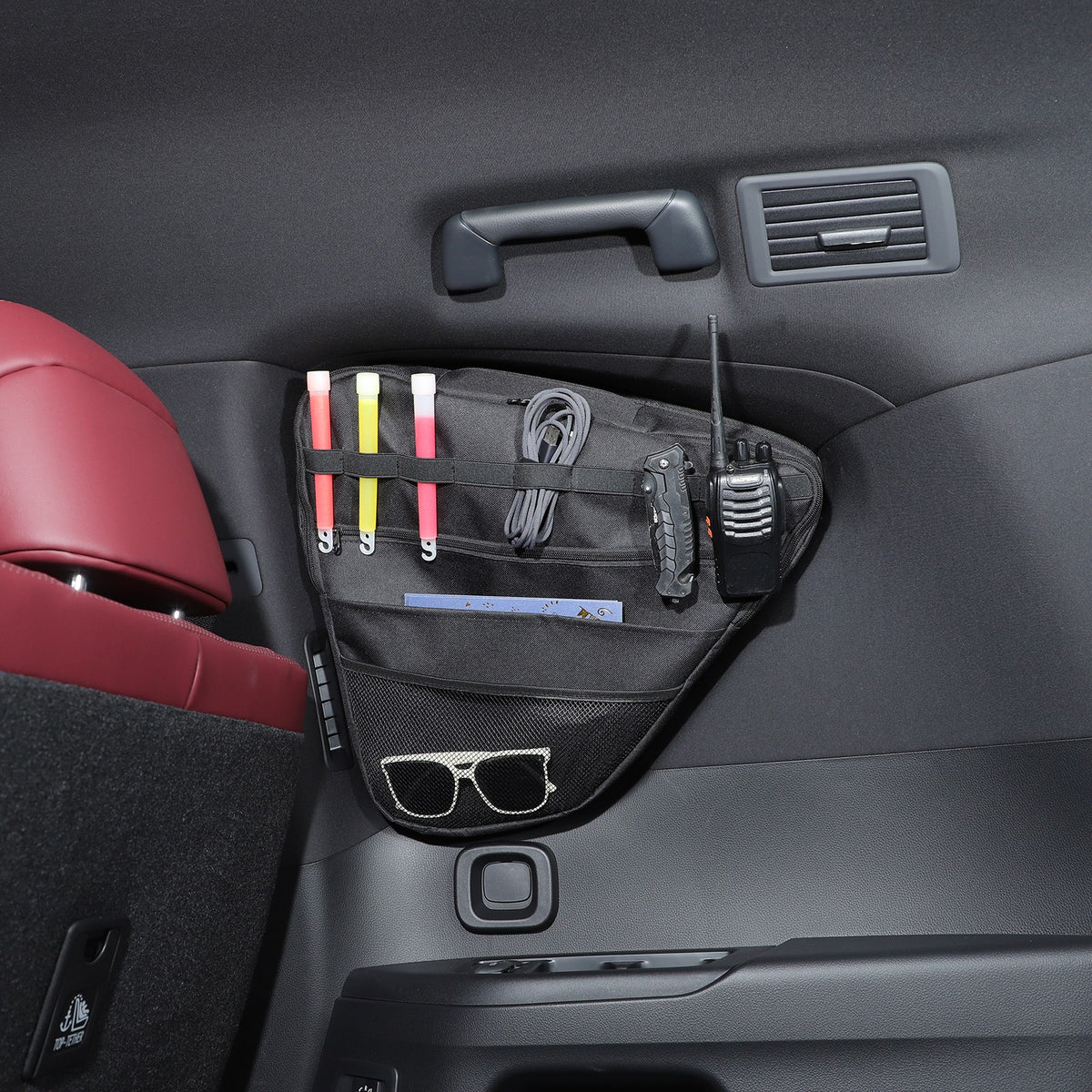 Rear Trunk Cargo Side Window Organizer Storage Pouch For Lexus LX 2022+ 7