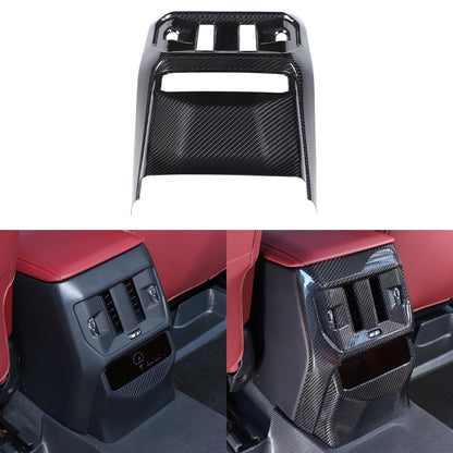 Real Carbon Fiber Rear Air Conditioning Vent Trim Cover For BMW X3 G45 2025+ 8