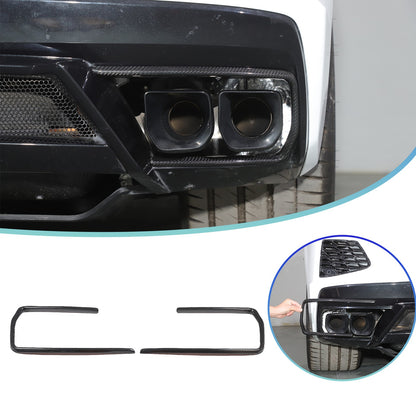 Real Dry Carbon Fiber Rear Tailpipe Trim Ring Cover For Corvette C8 2020+ 1