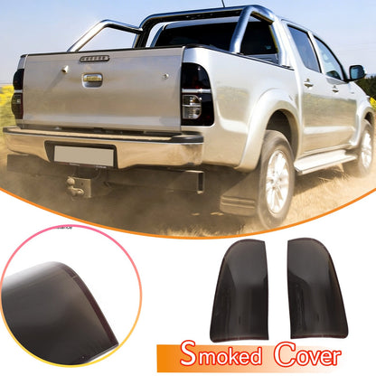 Smoked Black Rear Tail Light Guard Cover Trim Bezel For Toyota Hilux 2005-11 US 1