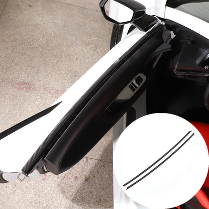 Real Carbon Window Sill Strip Cover Trim For Corvette C8 Coupe Z51 Z06 Z07 20+ 2