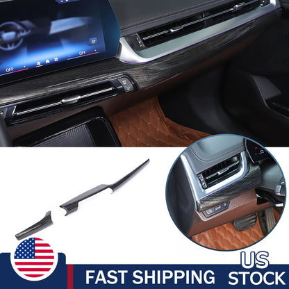 Black Grain Center Console Dashboard Cover Trim for BMW X1 U11 2023-2025 US 1