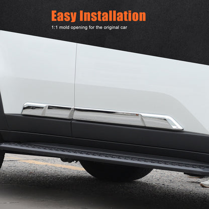 Silver Body Side Door Mouldings Cover Trim For Toyota Land Cruiser LC250 24+ 15