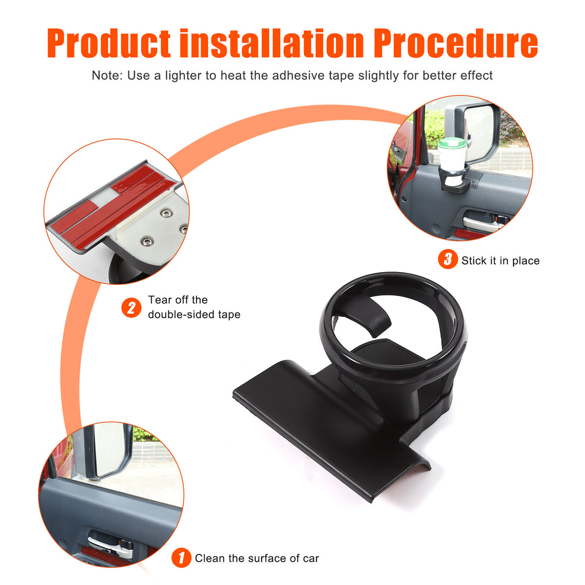 Front Door Window Left Cup Holder Stand Holder For Toyota FJ Cruiser 07-21 US 12