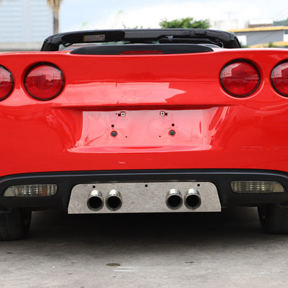 Stainless Steel Exhaust Filler Panel trim for 2005-2013 C6 Corvette 12