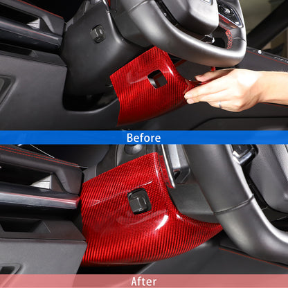 Red Real Carbon fiber Steering Wheel Lower Base Cover For Corvette C8 Z06 20-26 12