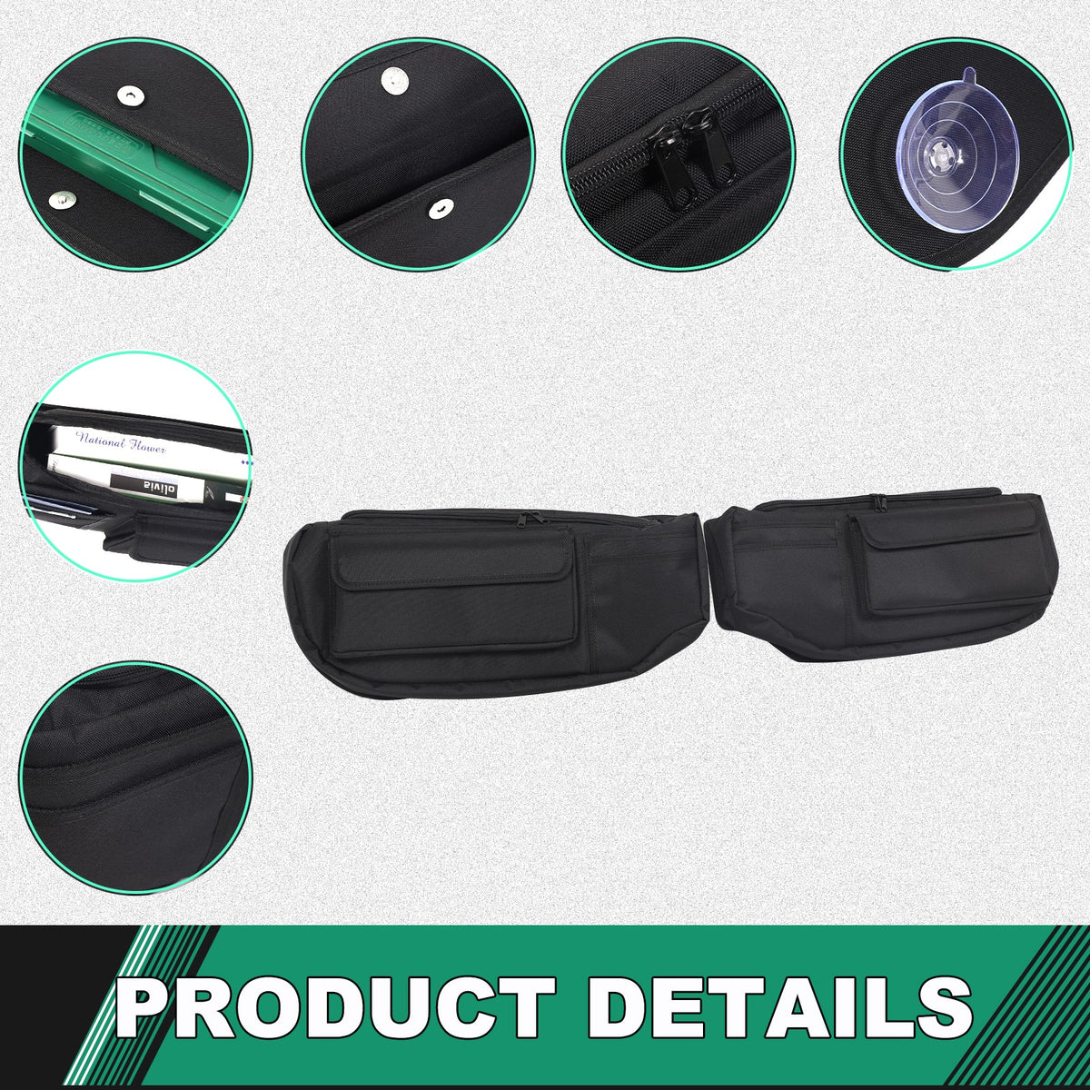 Rear Trunk Tailgate Window Storage Bag Tray For Toyota Prado J150 2010-2017 15