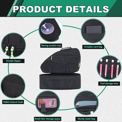 Black Rear Trunk Left Side Storage Bag Organizer For Honda Odyssey RB3 2014-24 10