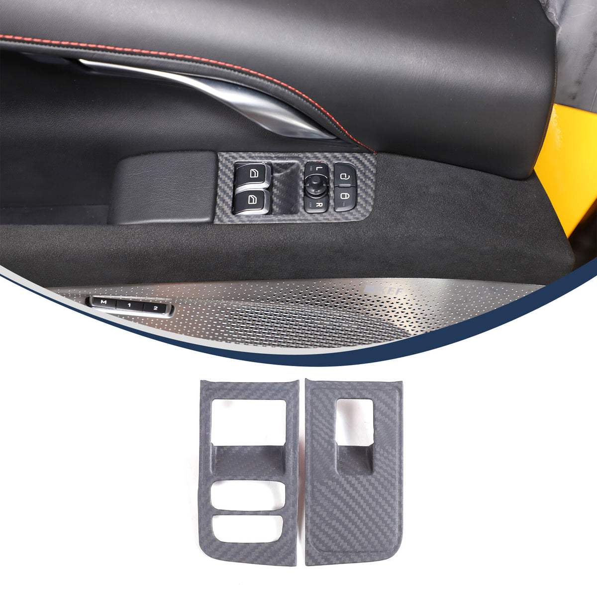 Matte Real Carbon fiber Window Lift Switch Button Trim For Lotus EMIRA 2021-2025 13
