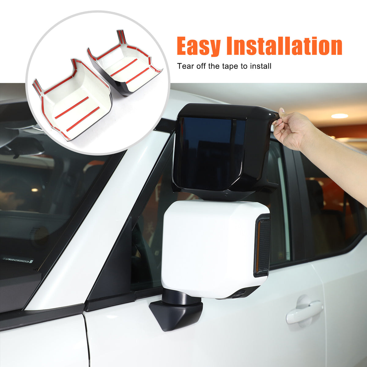 Glossy Black Door Handle & Rearview Mirror Cover For Toyota LC250 2024+ 9