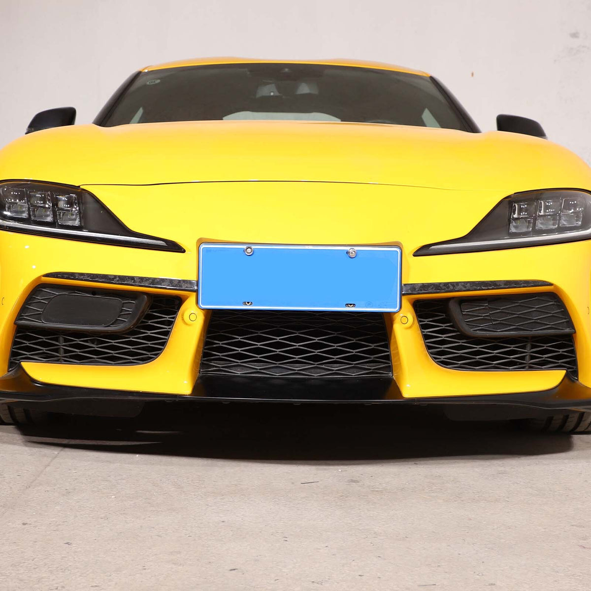Forged Real Carbon Fiber Front Bumper Trim Strip Cover For Toyot Supra 2019-2024 5