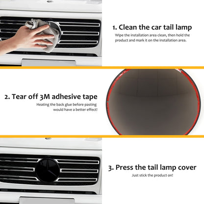 Smoked Black ABS Front Logo Badge Cover Trim For Benz W463 G550 G63 2019+ US 4