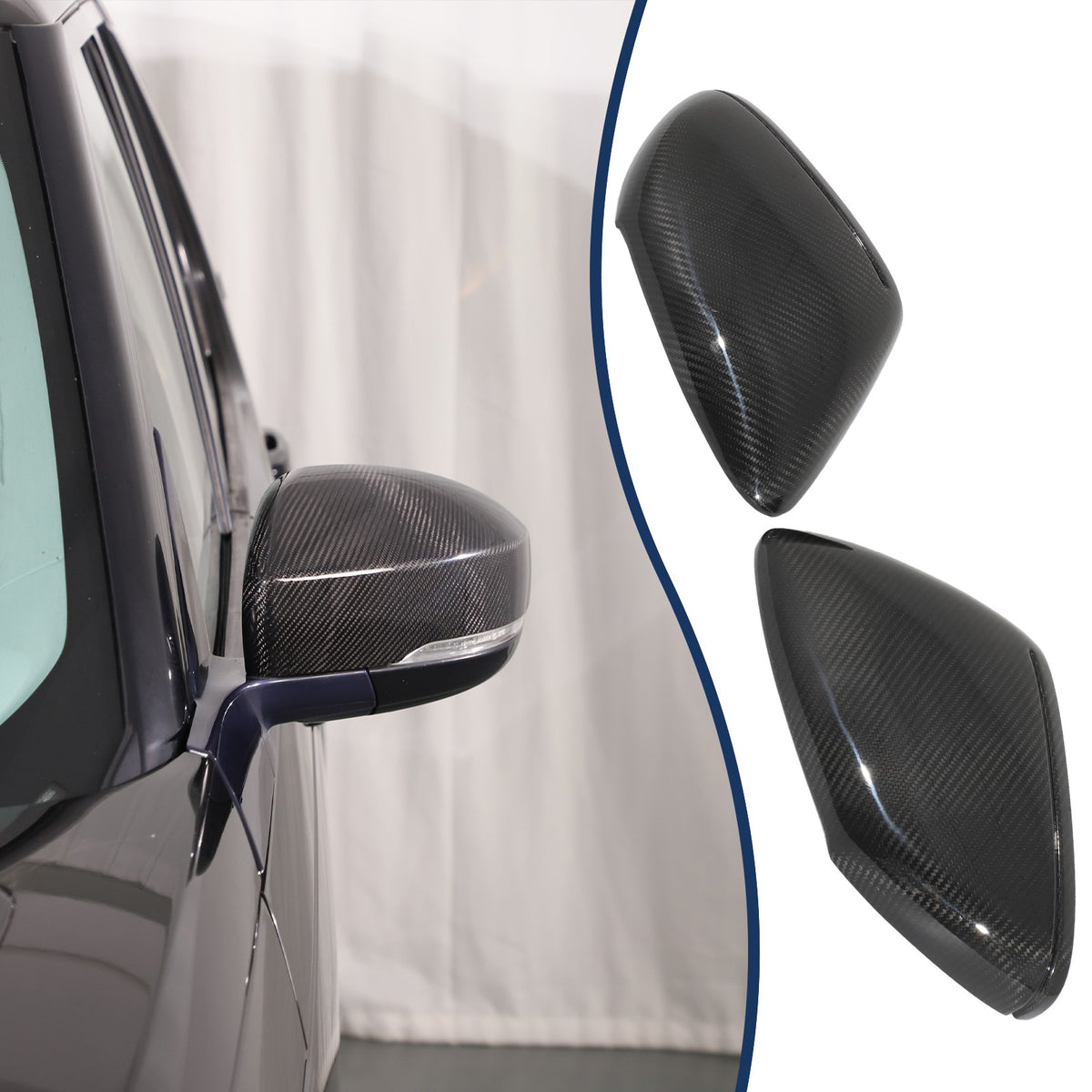 Real Carbon Fiber Rearview Mirror Trim For LR Range Rover Sport L494 14-22 US 19