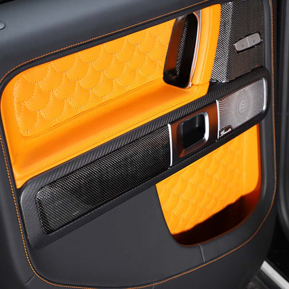 Matte Black Interior Inner Door Frame Cover Trim For Mercedes Benz G Class 19-20 9