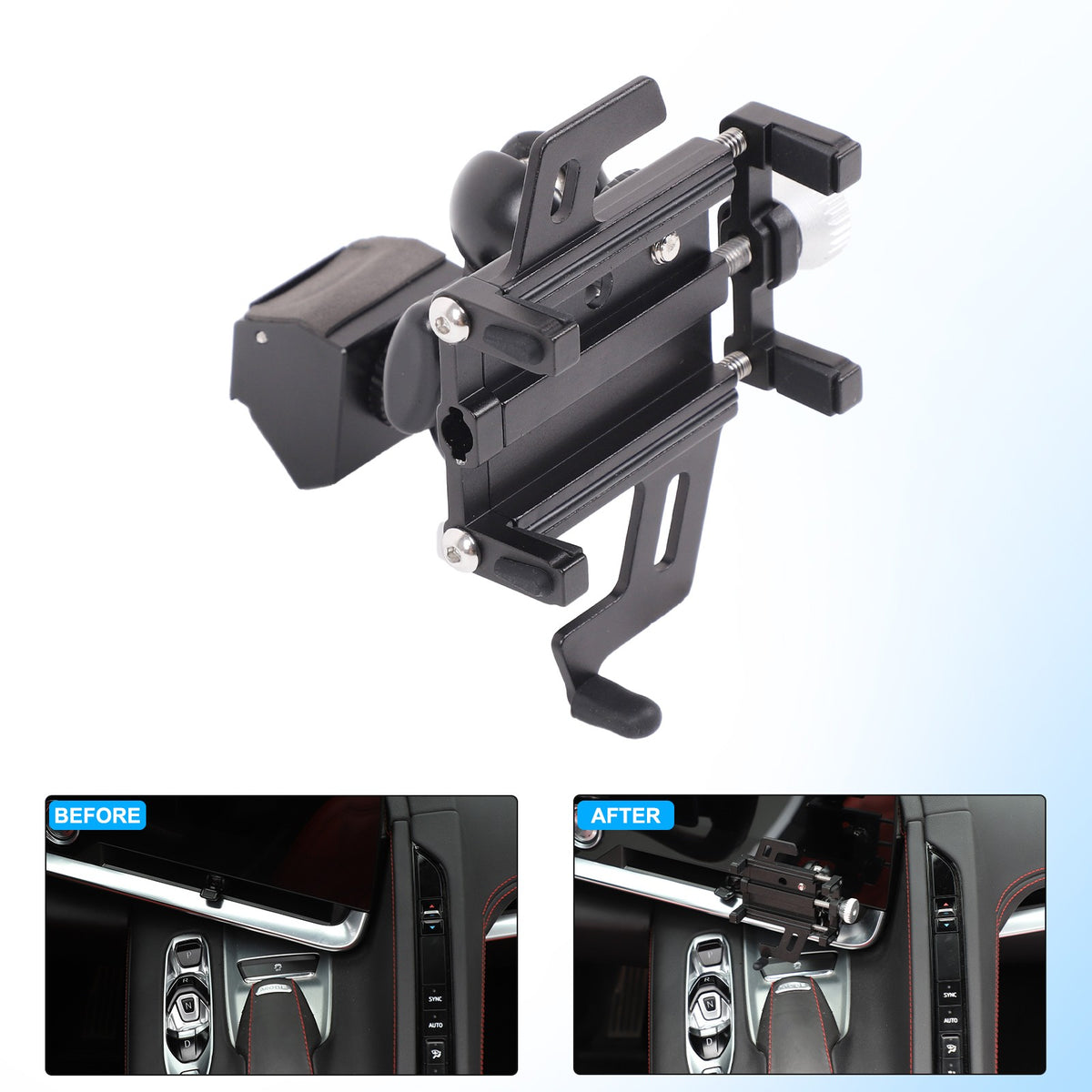 Inner Dashboard Air Vent Phone Holder Mount Bracket For Corvette C8 2020-2025 12