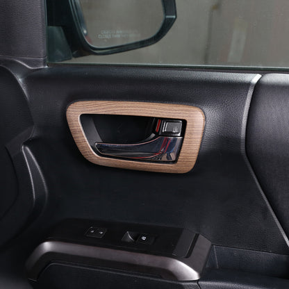 Wood Grain Interior Center Console Cover Trim For Toyota Tacoma 2016-2023 59