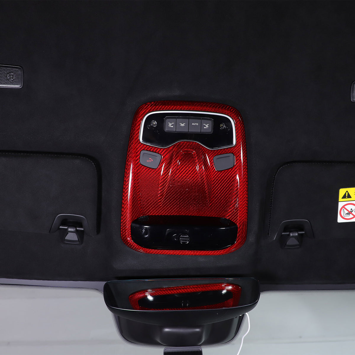 Red Real Carbon fiber Reading light Switch Trim Cover For Lotus EMIRA 2021-2025 5