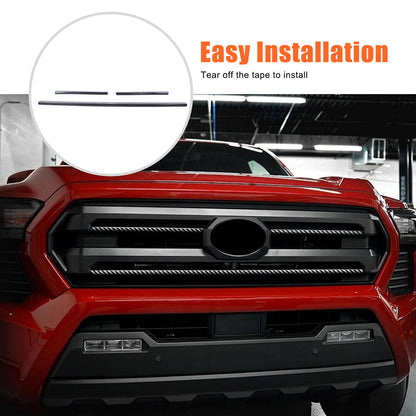 Carbon Fiber ABS Front Grille Grill Cover Molding Trim For Toyota Tacoma 2024 US 12