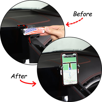 Center Console Interior Dashboard Phone Holder Mount Bracket For Corvette C8 20+ 61